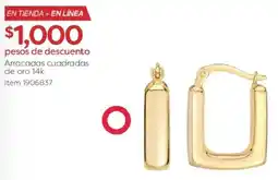 Costco Arracadas cuadradas de oro 14k oferta