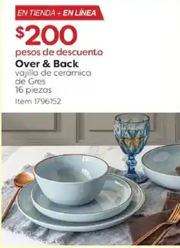 Costco Over & back vajilla de cerámica de gres oferta