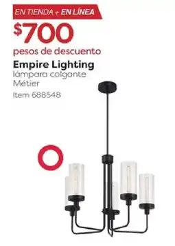 Costco Empire lighting lámpara colgante métier oferta