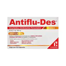 Farmacias Benavides 50 mg Amantadina/3 mg Clorfenamina/300 mg Paracetamol oferta
