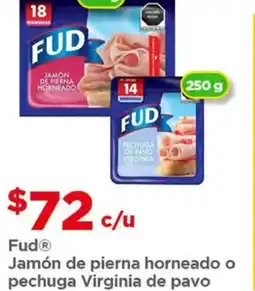 Bodega Aurrerá Fud jamón de pierna horneado o pechuga virginia de pavo oferta