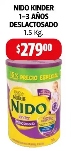Farmacias Guadalajara Nido kinder 1-3 años deslactosado oferta
