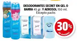 Farmacias Guadalajara Secret en gel o barra oferta