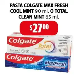 Farmacias Guadalajara colgate pasta max fresh cool mint 90 ml. o total clean mint oferta