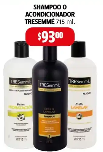 Farmacias Guadalajara Tresemmé shampoo o acondicionador oferta