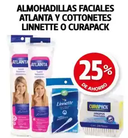 Farmacias Guadalajara Atlanta y cottonetes linnette o curapack almohadillas faciales oferta