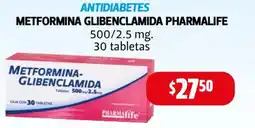 Farmacias Guadalajara Metformina glibenclamida antidiabetes pharmalife oferta