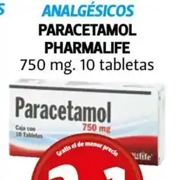 Farmacias Guadalajara Analgésicos paracetamol pharmalife oferta