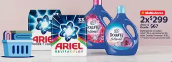 Ariel detergente en polvo o Downy suavizante
