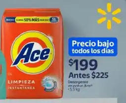 Walmart Ace detergente en polvo oferta