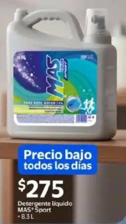 Walmart MAS Sport detergente liquido oferta