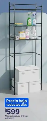 Walmart Mainstays ahorra espacio de 3 niveles oferta