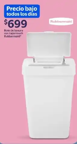 Walmart Rubbermaid Bote de basura con tapa touch oferta