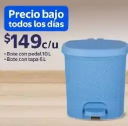 Walmart Bote con pedal 10L oferta