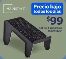 Walmart Mainstays set de 4 zapateras oferta