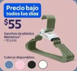 Walmart Mainstays ganchos de plástico oferta