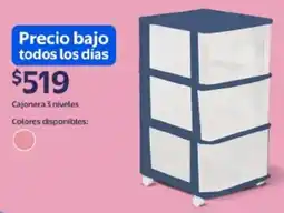 Walmart Cajonera 3 niveles oferta