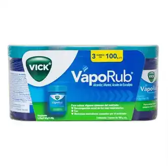 Vick VapoRub 3 pzas de 100 g