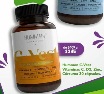 Farmacia San Pablo Humman c-vest vit c d3 zinc curc c/30cap oferta