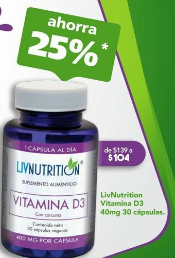 Farmacia San Pablo Livnutrition vitamina d3 fra c/30 oferta