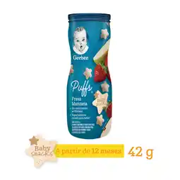 Farmacias YZA Gerber Junior Puff Manzana Fresa 42G oferta