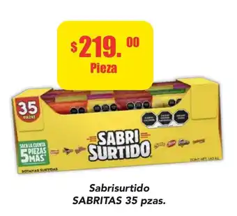 Super Aki Sabrisurtido Sabritas 35 pzas. oferta