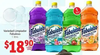 Soriana Híper Variedad Limpiador Fabuloso 1 Litro oferta