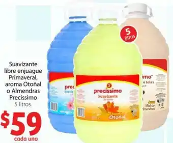 Soriana Híper Suavizante Libre Enjuague Primaveral, Aroma Otoñal o Almendras Precíssimo 5 Litros oferta