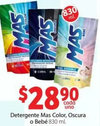Soriana Híper Detergente Mas Color, Oscura o Bebé 830ml oferta