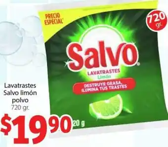 Lavatrastes Salvo Limón Polvo 720gr