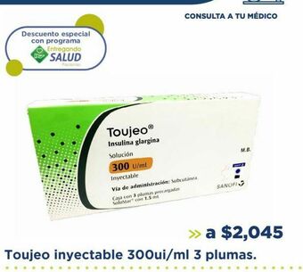 Farmacia San Pablo Toujeo inyectable 300ui/ml 3 plumas oferta