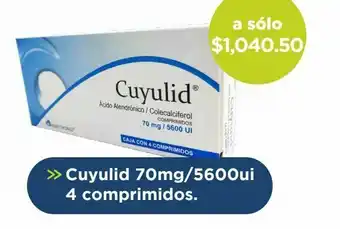 Cuyulid 70mg/5600ui 4 comprimidos.