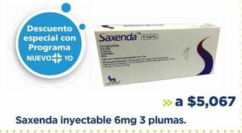 Saxenda inyectable 6mg 3 plumas.