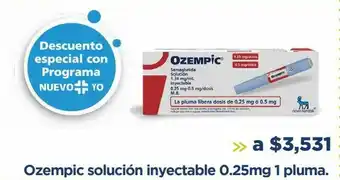 Farmacia San Pablo Ozempic solución inyectable 0.25mg 1 pluma oferta