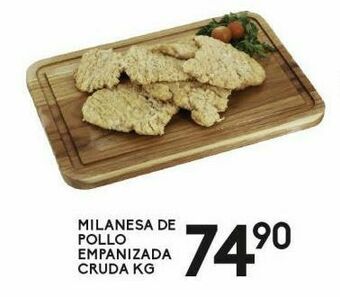 Alsuper Milanesa de pollo empanizada cruda kg oferta