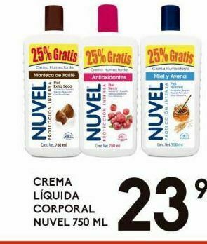 Alsuper Crema líquida corporal nuvel 750ml oferta