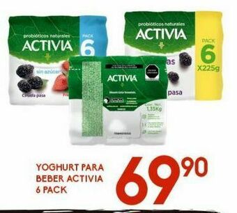 Alsuper Yogurt para beber activia 6pack oferta