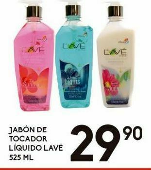 Alsuper Jabón de tocador líquido lavé 525ml oferta