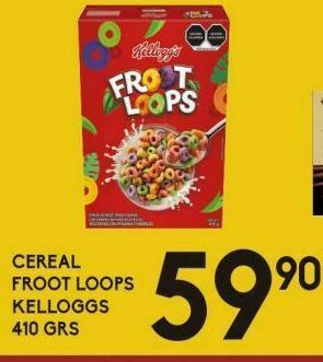 Alsuper Cereal froot loops kelloggs 410g oferta