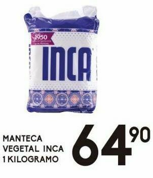 Alsuper Manteca vegetal inca kg oferta