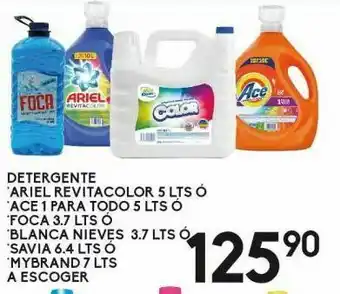 Alsuper Detergente ariel, ace, foca, blanca nieves, savia, mybrand oferta
