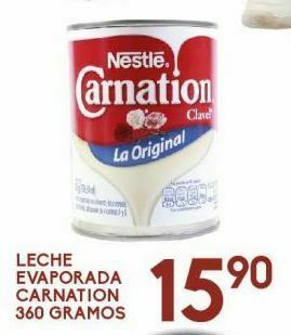 Alsuper Leche evaporada carnation 360g oferta