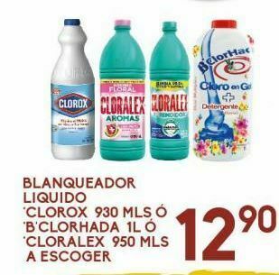 Alsuper Blanqueador líquido clorox, bclorada, cloralex oferta