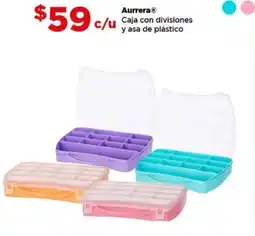 Bodega Aurrerá Aurrera caja con divisiones y asa de plástico oferta