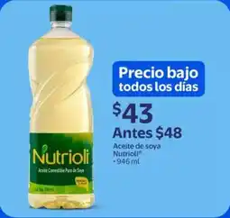Walmart Nutrioli aceite de soya oferta