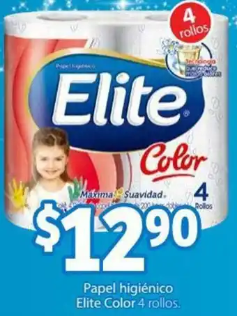 Soriana Híper Papel Higiénico Elite Color 4 Rollos oferta