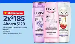 Walmart Elvive shampoo o acondicionador oferta