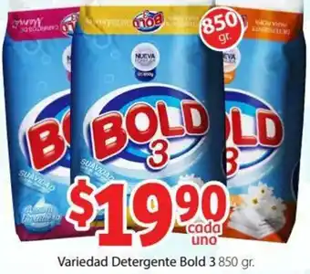 Variedad Detergente Bold 3 850gr