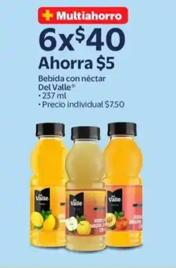 Walmart Del Valle bebida con nectar oferta