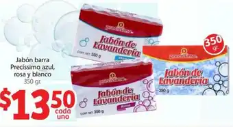Soriana Híper Jabón Barra Precíssimo Azul, Rosa y Blanco 350gr oferta